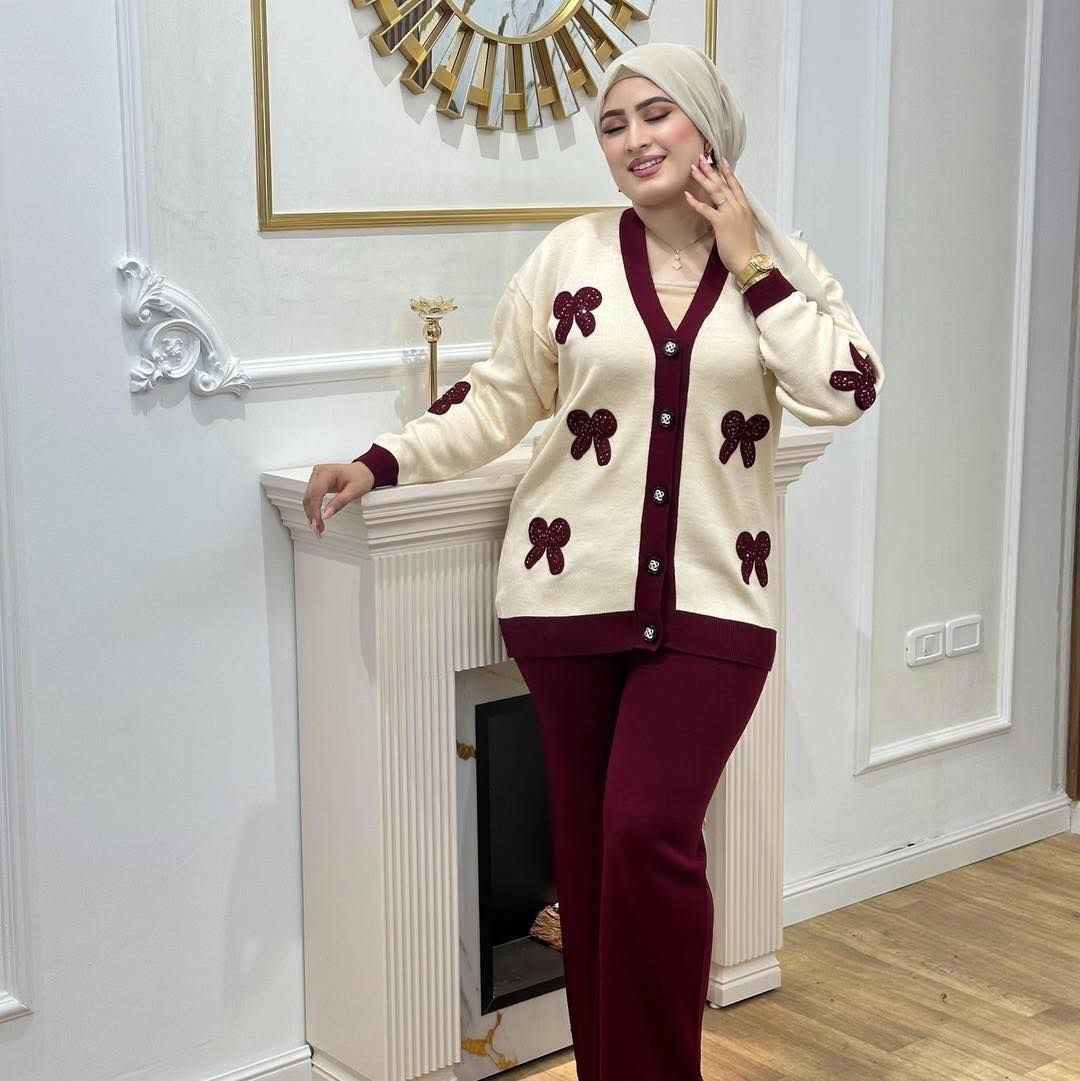 Ensemble Laine Papillon